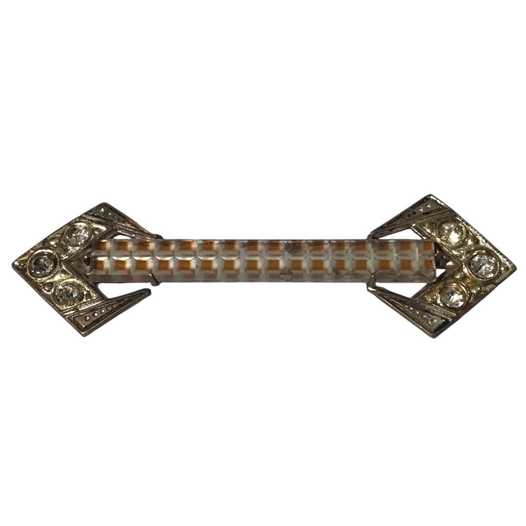 Antique Art Deco Bar Brooch C Clasp